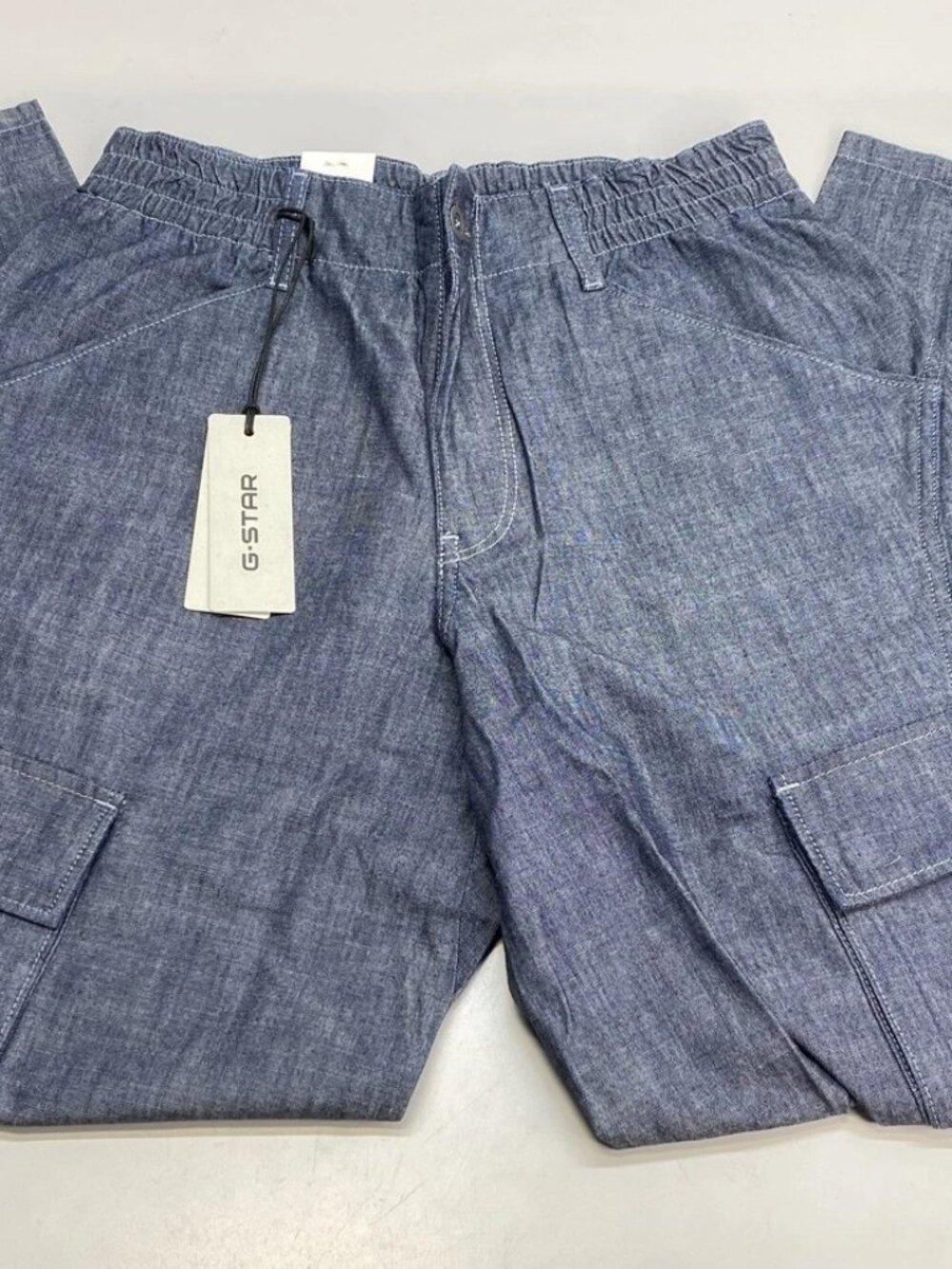 G-Star Womens Jean Rinsed Blue Size 32x32 Cargo Summer Wide Leg Cotton